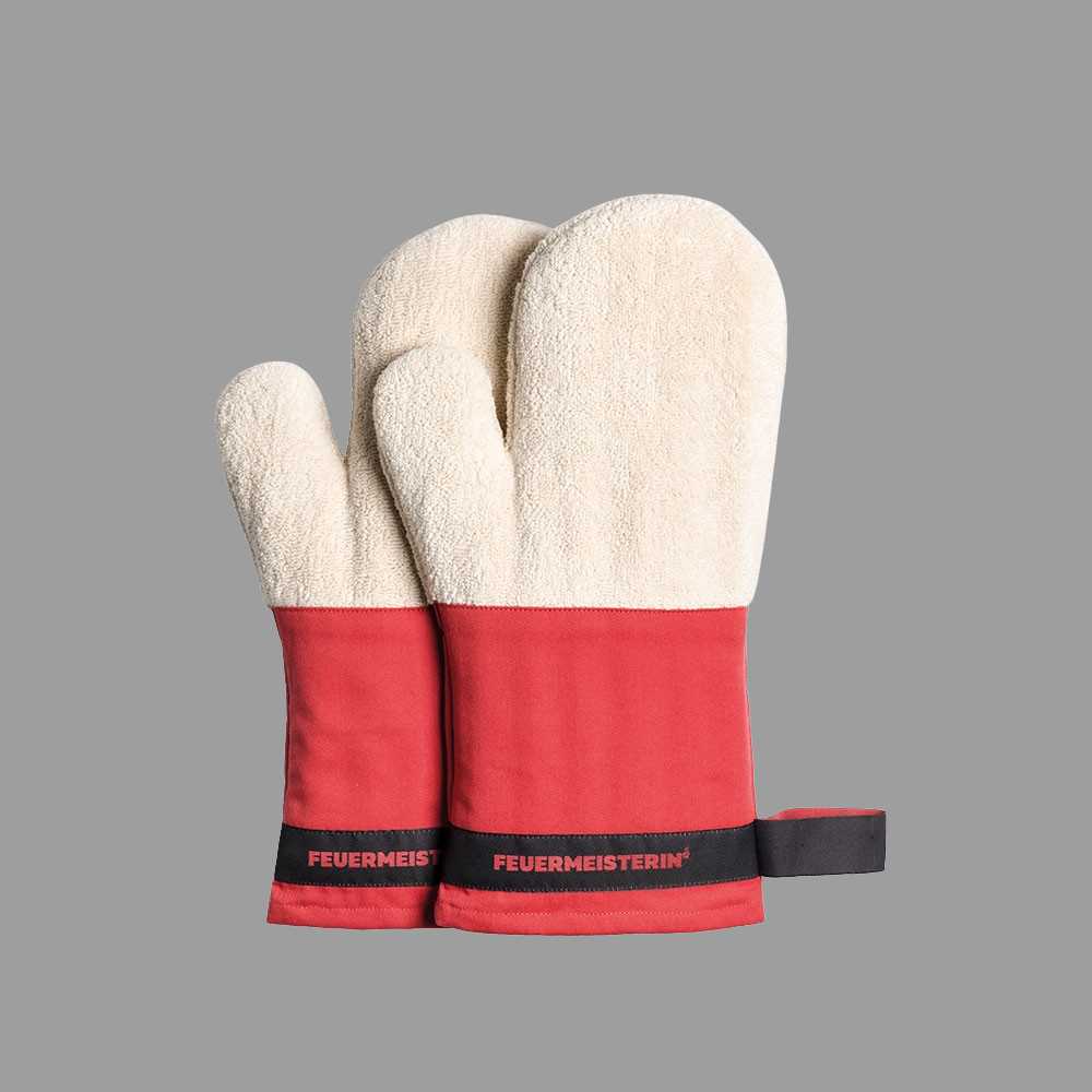 FEUERMEISTERIN® Premium Textil Back- und Kochhandschuhe, rot