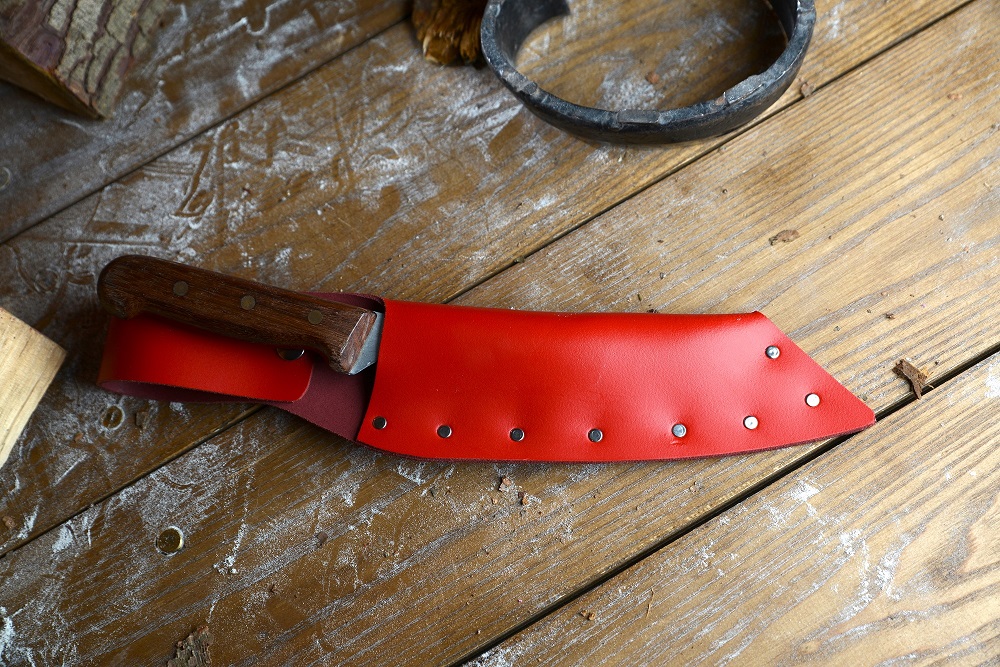 Feuermeister® Messerscheide aus Nappaleder, rot